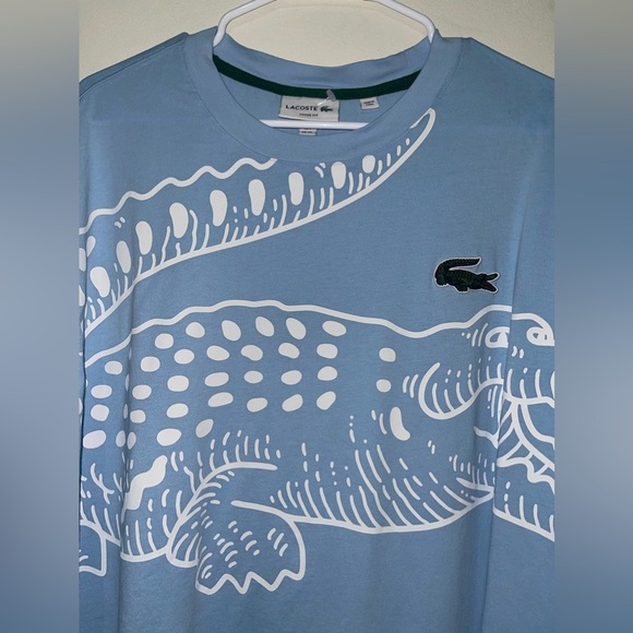 Lacoste men's Loose Fit  Large Logo crocodile  Printed Tee XXL - Picture 2 of 8